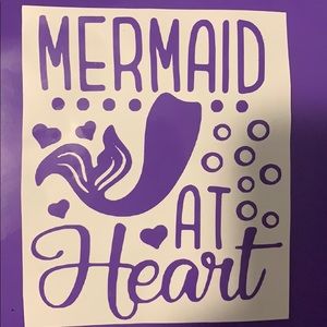 Mermaid At Heart Decal
